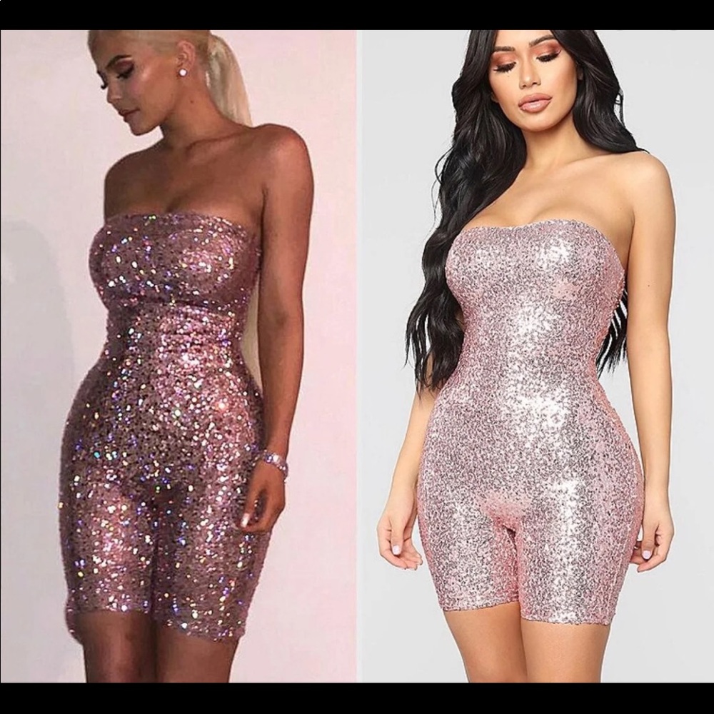Fashion nova sequin birthday romper
